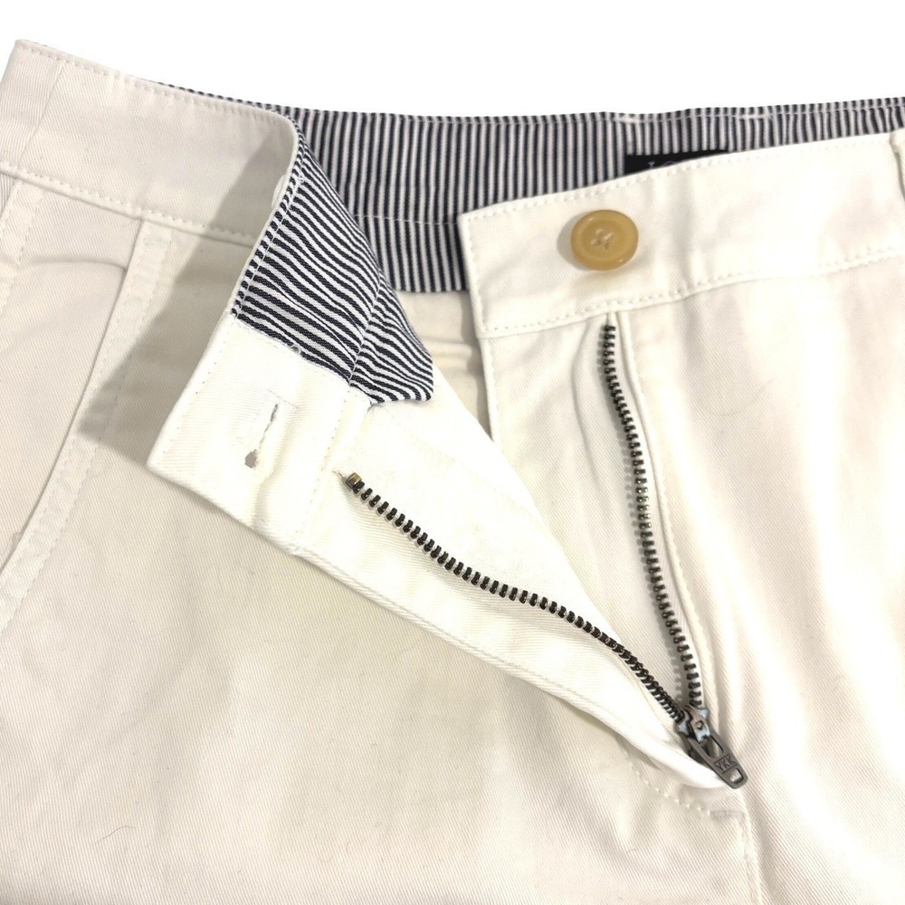 New J.Crew Chino White Thick Cotton Shorts Women 4 Stretch Summer Coastal - Picture 6 of 10